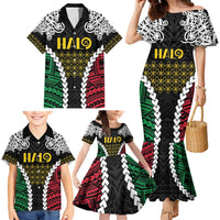Halo Vanuatu Pride Family Matching Mermaid Dress and Hawaiian Shirt Vanuatuan Sand Drawing Pattern