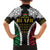 Halo Vanuatu Pride Family Matching Off Shoulder Short Dress and Hawaiian Shirt Vanuatuan Sand Drawing Pattern