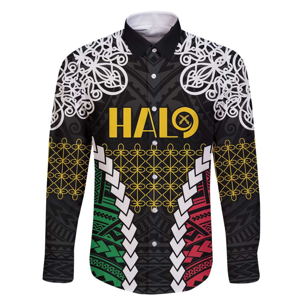 Halo Vanuatu Pride Family Matching Puletasi and Hawaiian Shirt Vanuatuan Sand Drawing Pattern