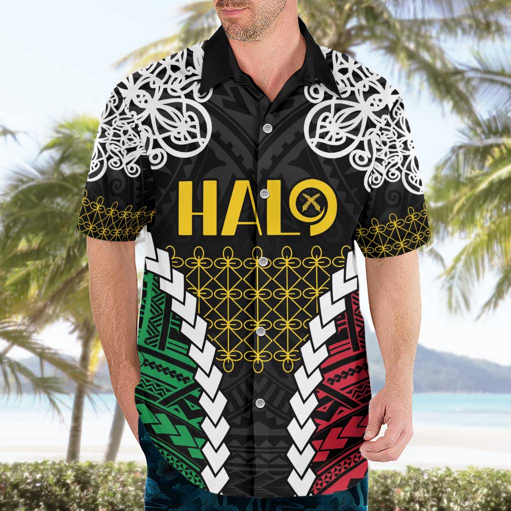 Halo Vanuatu Pride Hawaiian Shirt Vanuatuan Sand Drawing Pattern LT9 - Polynesian Pride