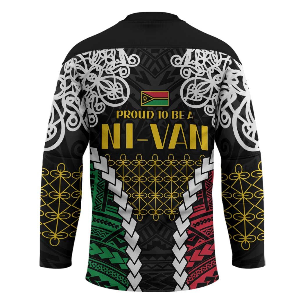 Halo Vanuatu Pride Hockey Jersey Vanuatuan Sand Drawing Pattern LT9 - Polynesian Pride