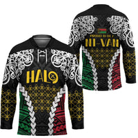 Halo Vanuatu Pride Hockey Jersey Vanuatuan Sand Drawing Pattern LT9 - Polynesian Pride