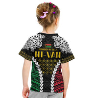Halo Vanuatu Pride Kid T Shirt Vanuatuan Sand Drawing Pattern