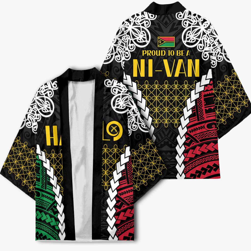 Halo Vanuatu Pride Kimono Vanuatuan Sand Drawing Pattern - Polynesian Pride