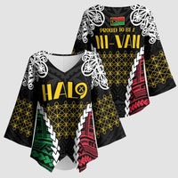Halo Vanuatu Pride Kimono Sleeve Blouse Vanuatuan Sand Drawing Pattern LT9 - Polynesian Pride