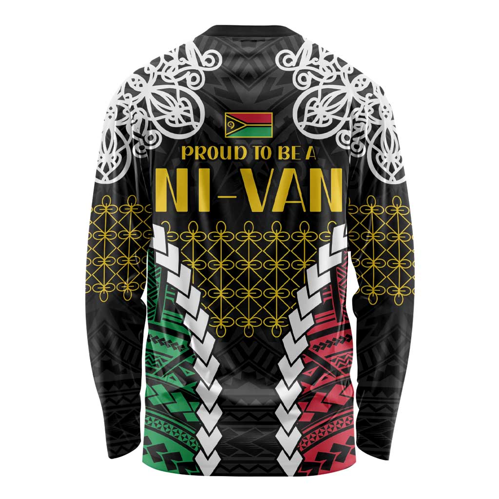 Halo Vanuatu Pride Long Sleeve Shirt Vanuatuan Sand Drawing Pattern LT9 - Polynesian Pride