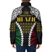 Halo Vanuatu Pride Padded Jacket Vanuatuan Sand Drawing Pattern LT9 - Polynesian Pride