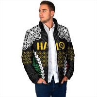 Halo Vanuatu Pride Padded Jacket Vanuatuan Sand Drawing Pattern LT9 - Polynesian Pride