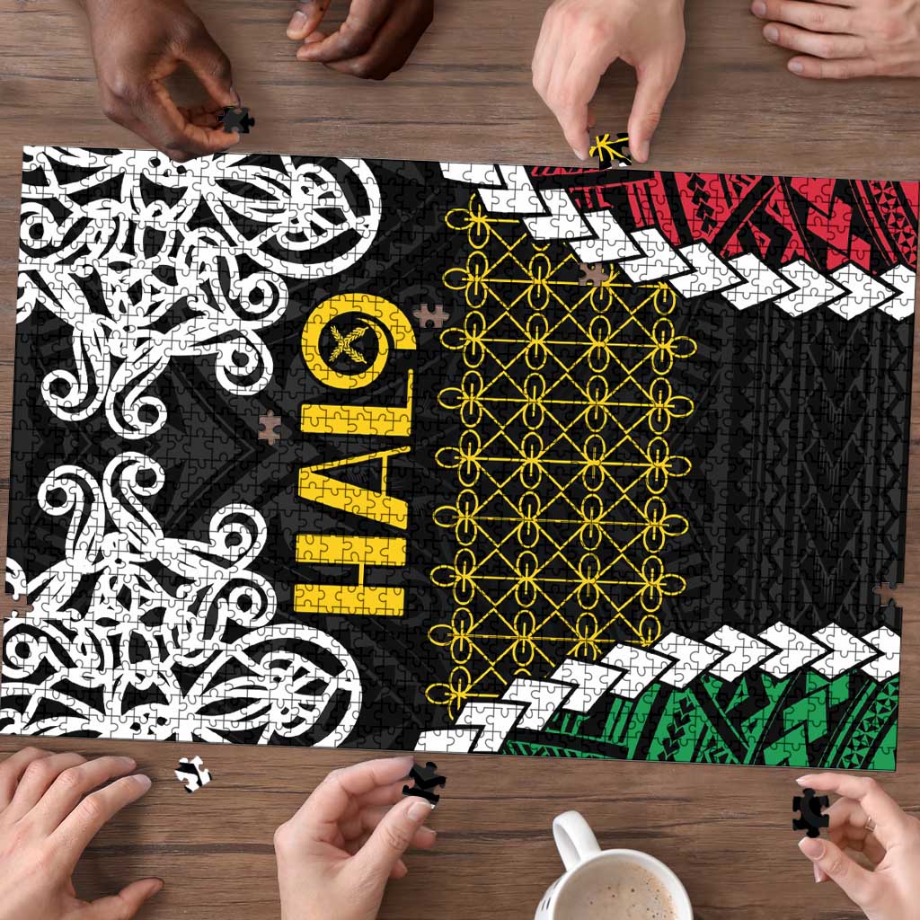 Halo Vanuatu Pride Puzzle Vanuatuan Sand Drawing Pattern LT9 - Polynesian Pride