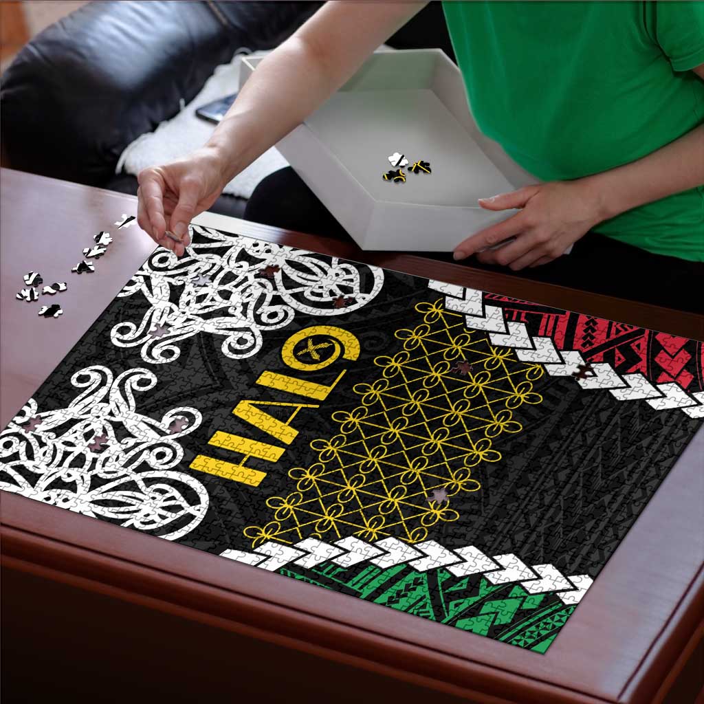 Halo Vanuatu Pride Puzzle Vanuatuan Sand Drawing Pattern LT9 - Polynesian Pride