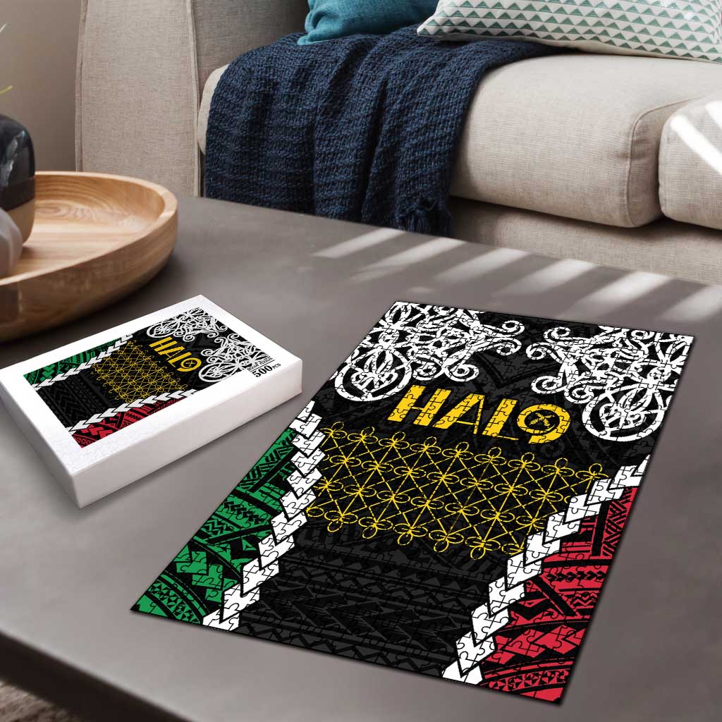 Halo Vanuatu Pride Puzzle Vanuatuan Sand Drawing Pattern LT9 - Polynesian Pride