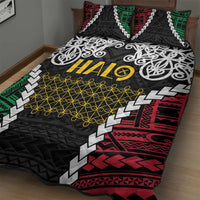 Halo Vanuatu Pride Quilt Bed Set Vanuatuan Sand Drawing Pattern LT9 - Polynesian Pride