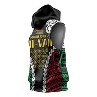 Halo Vanuatu Pride Sleeveless Hoodie Vanuatuan Sand Drawing Pattern - Polynesian Pride