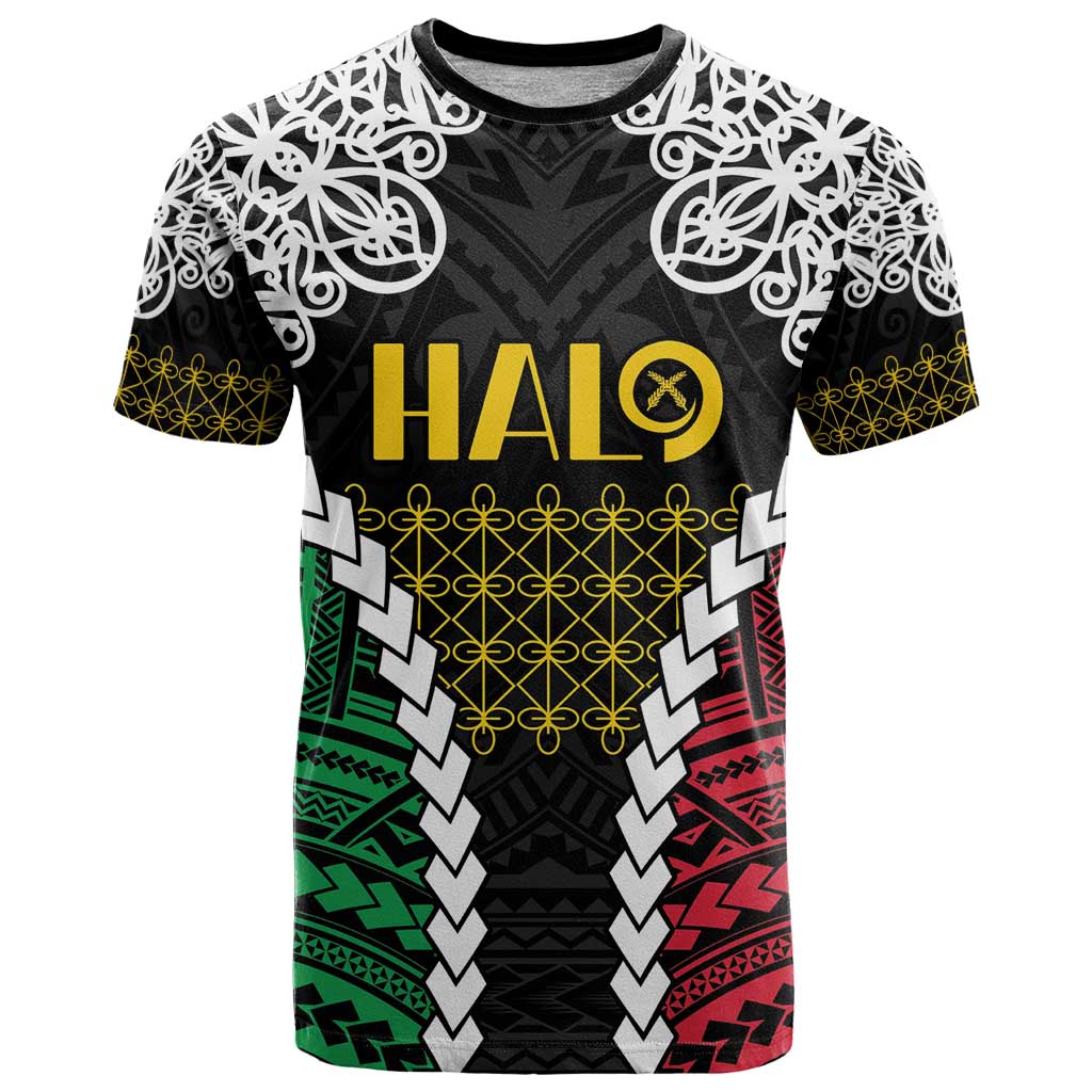 Halo Vanuatu Pride T Shirt Vanuatuan Sand Drawing Pattern