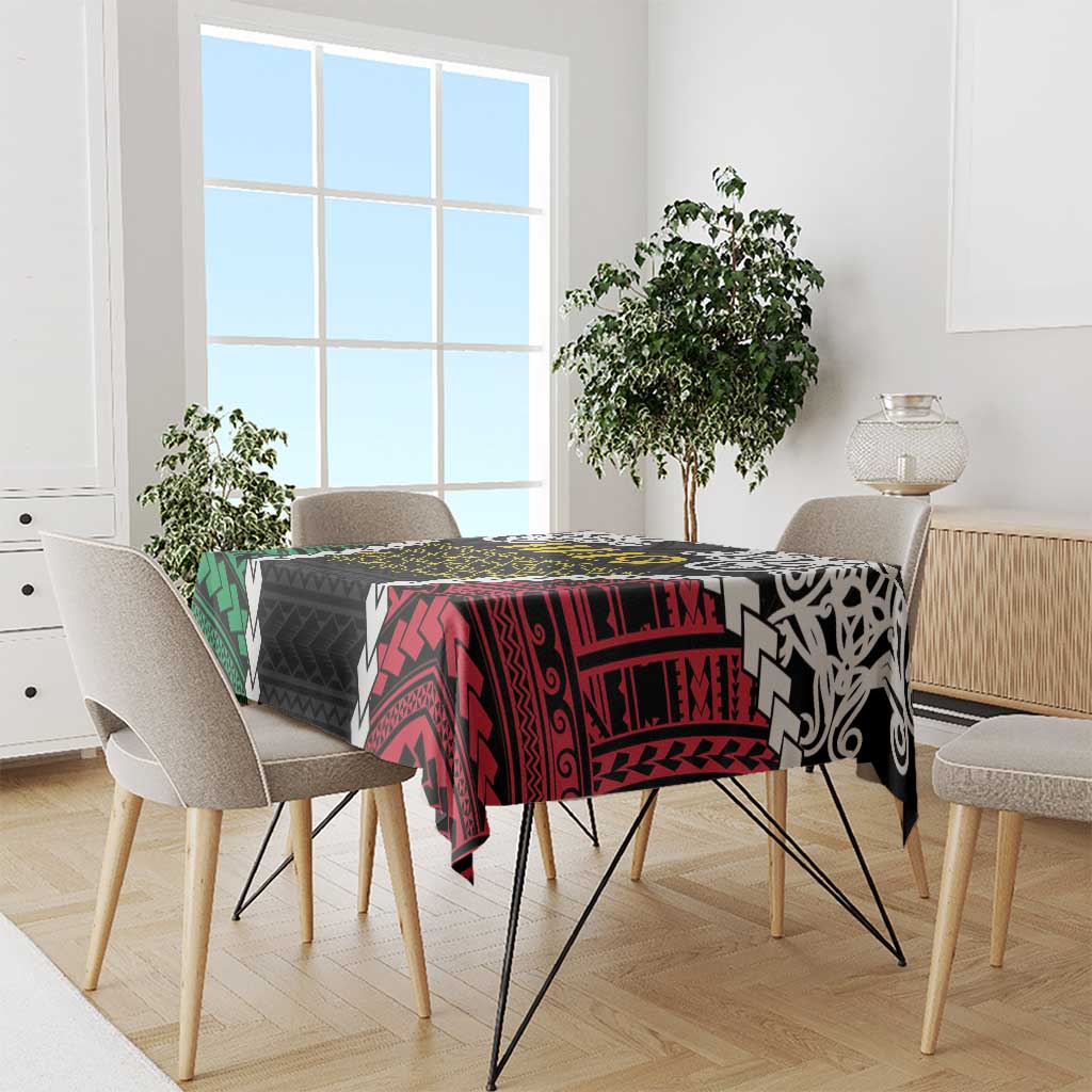 Halo Vanuatu Pride Tablecloth Vanuatuan Sand Drawing Pattern LT9 - Polynesian Pride