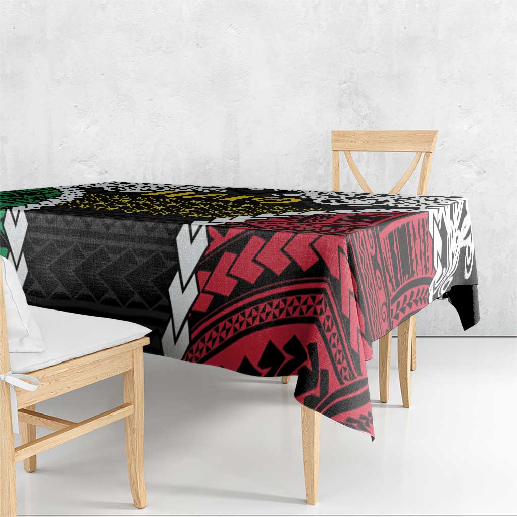 Halo Vanuatu Pride Tablecloth Vanuatuan Sand Drawing Pattern LT9 - Polynesian Pride