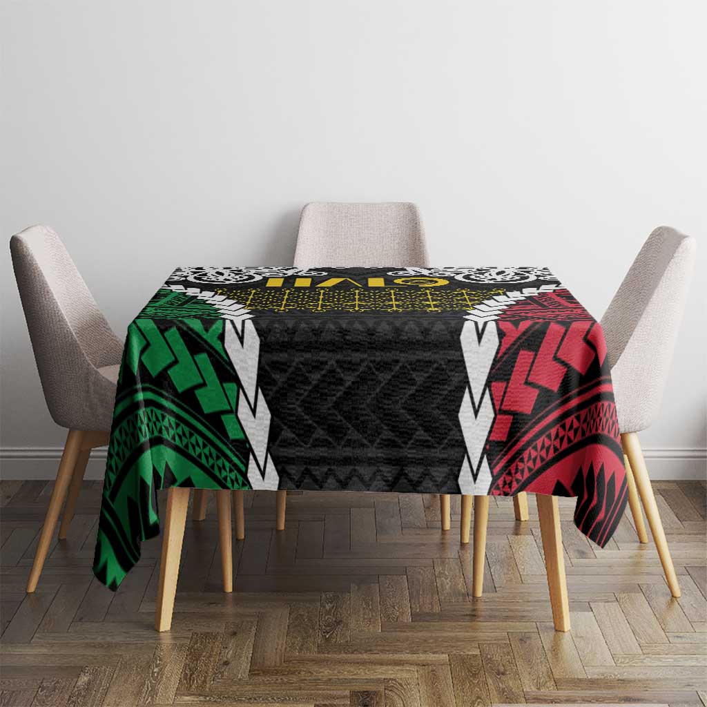 Halo Vanuatu Pride Tablecloth Vanuatuan Sand Drawing Pattern LT9 - Polynesian Pride