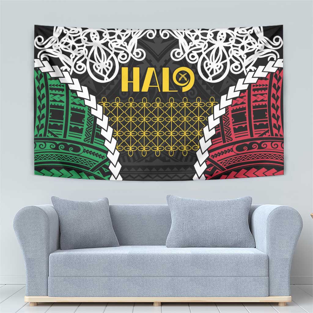 Halo Vanuatu Pride Tapestry Vanuatuan Sand Drawing Pattern