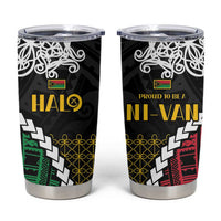 Halo Vanuatu Pride Tumbler Cup Vanuatuan Sand Drawing Pattern