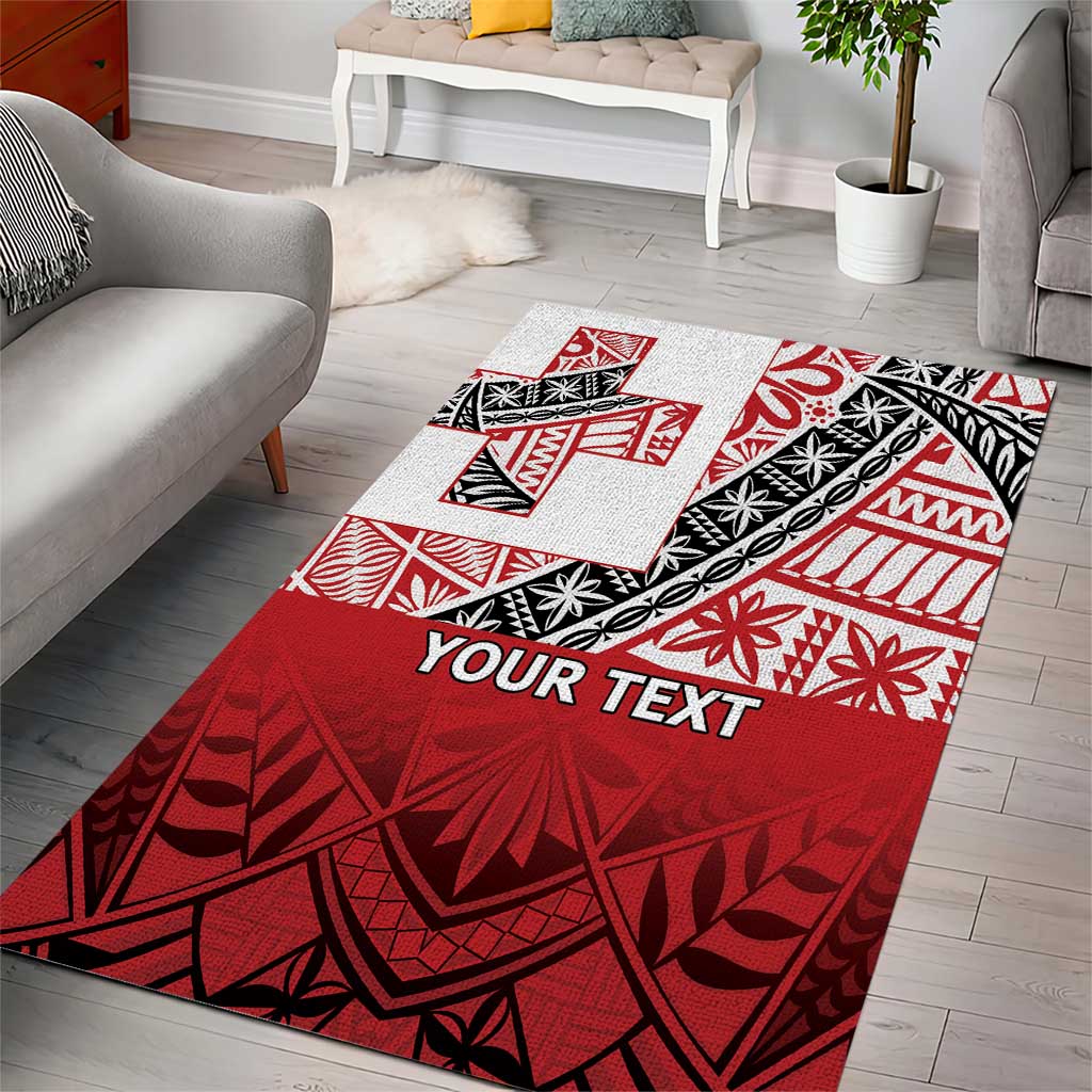 Malo e lelei Tonga Area Rug Ngatu Tokelau Feletoa Fata Traditional Polynesian Pattern