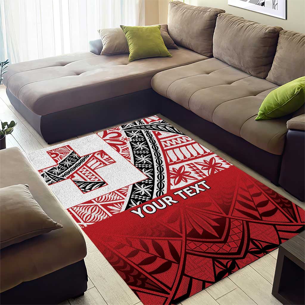 Malo e lelei Tonga Area Rug Ngatu Tokelau Feletoa Fata Traditional Polynesian Pattern