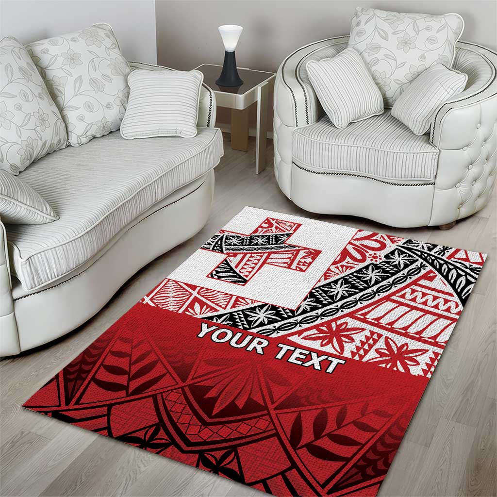 Malo e lelei Tonga Area Rug Ngatu Tokelau Feletoa Fata Traditional Polynesian Pattern