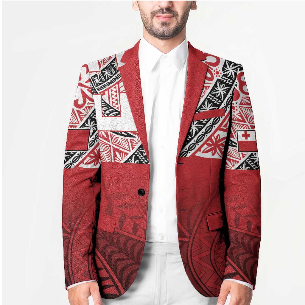 Malo e lelei Tonga Blazer Ngatu Tokelau Feletoa Fata Traditional Polynesian Pattern - Polynesian Pride
