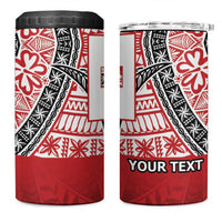 Malo e lelei Tonga 4 in 1 Can Cooler Tumbler Ngatu Tokelau Feletoa Fata Traditional Polynesian Pattern