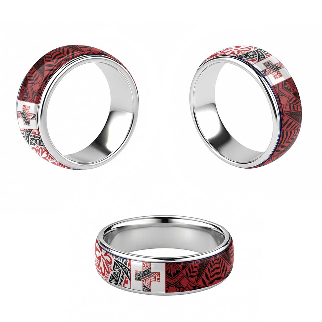Malo e lelei Tonga Classic Ring Ngatu Tokelau Feletoa Fata Traditional Polynesian Pattern - Polynesian Pride
