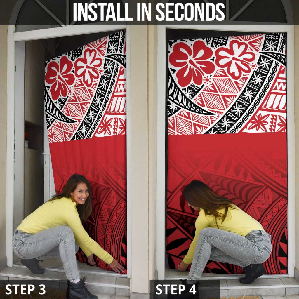 Malo e lelei Tonga Door Cover Ngatu Tokelau Feletoa Fata Traditional Polynesian Pattern - Polynesian Pride