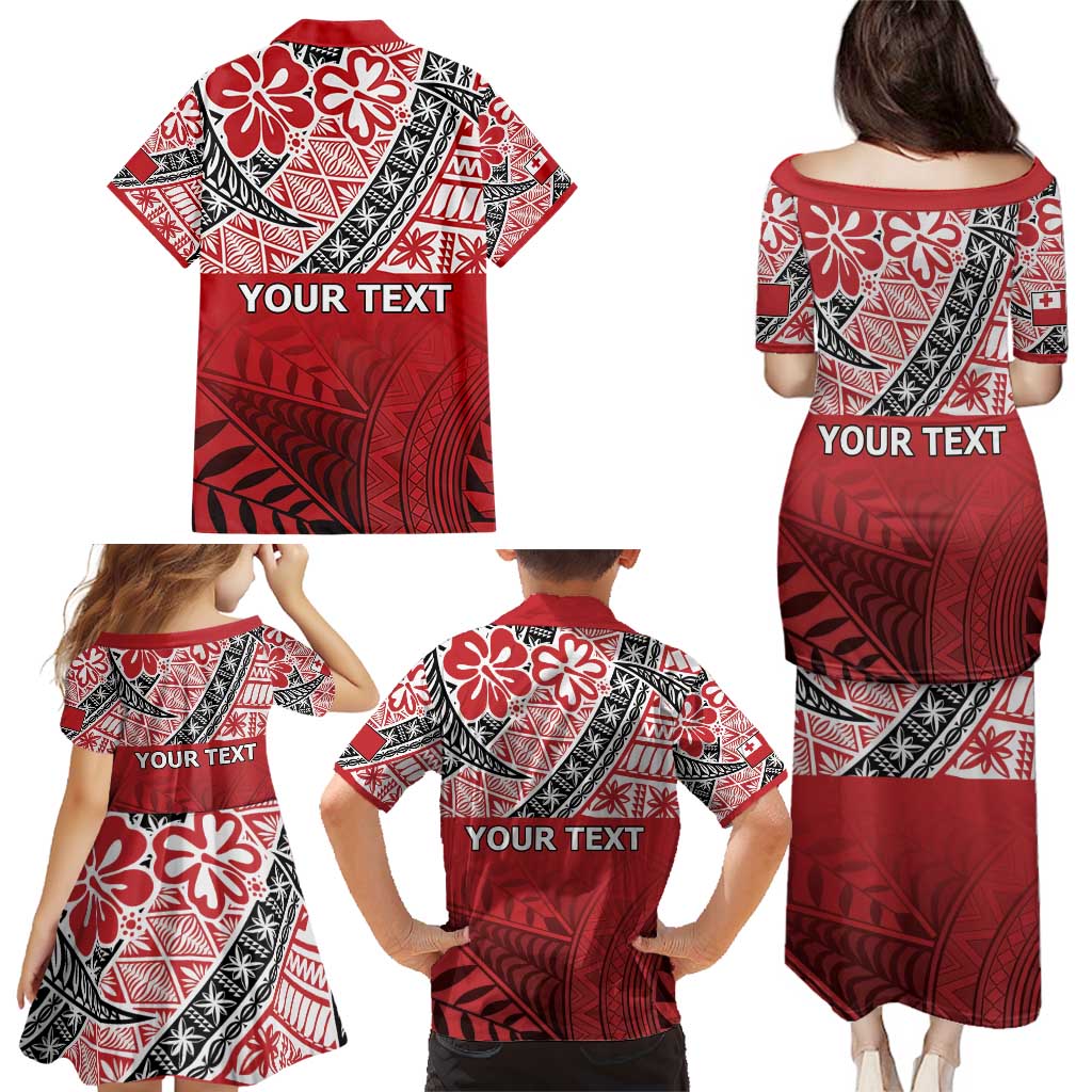 Malo e lelei Tonga Family Matching Puletasi and Hawaiian Shirt Ngatu Tokelau Feletoa Fata Traditional Polynesian Pattern