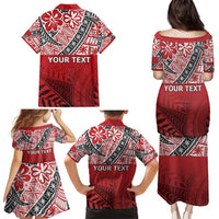 Malo e lelei Tonga Family Matching Puletasi and Hawaiian Shirt Ngatu Tokelau Feletoa Fata Traditional Polynesian Pattern