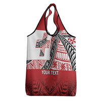 Malo e lelei Tonga Grocery Bag Ngatu Tokelau Feletoa Fata Traditional Polynesian Pattern