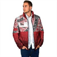 Malo e lelei Tonga Padded Jacket Ngatu Tokelau Feletoa Fata Traditional Polynesian Pattern - Polynesian Pride