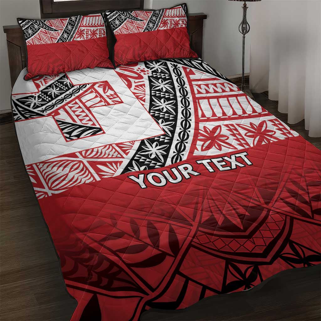 Malo e lelei Tonga Quilt Bed Set Ngatu Tokelau Feletoa Fata Traditional Polynesian Pattern