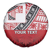 Malo e lelei Tonga Spare Tire Cover Ngatu Tokelau Feletoa Fata Traditional Polynesian Pattern