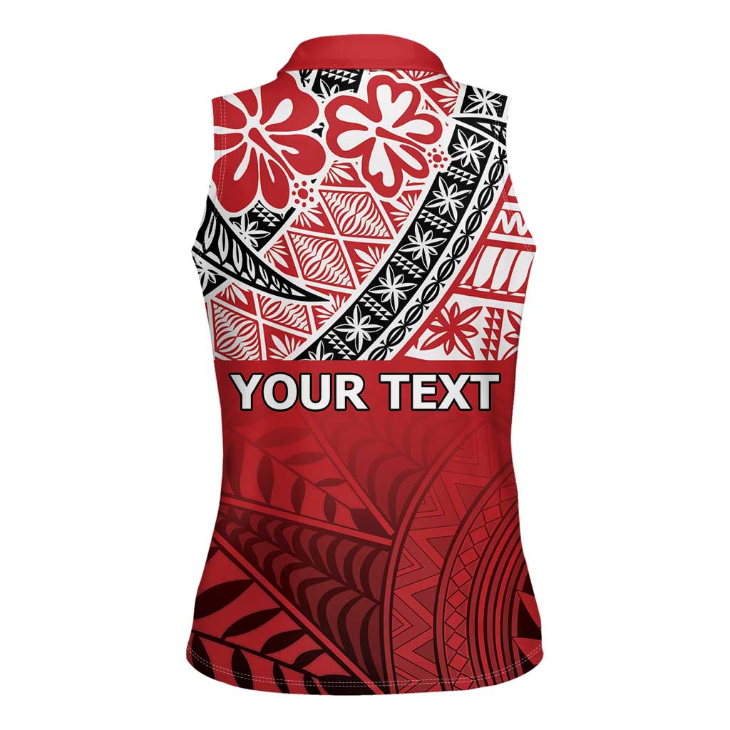 Malo e lelei Tonga Women Sleeveless Polo Shirt Ngatu Tokelau Feletoa Fata Traditional Polynesian Pattern