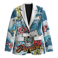 Hawaii Santa Skeleton Surfing Personalized Blazer Mele Kalikimaka i Iulai!