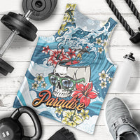 Hawaii Santa Skeleton Surfing Personalized Men Tank Top Mele Kalikimaka i Iulai!