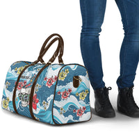 Hawaii Santa Skeleton Surfing Personalized Travel Bag Mele Kalikimaka i Iulai!
