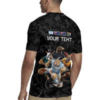Custom Rugby Southern Hemisphere Rugby Jersey Argentina AUNZ South Africa Mascot Black LT9 - Polynesian Pride