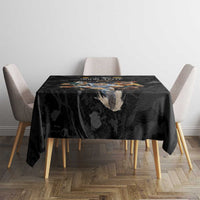 Custom Rugby Southern Hemisphere Tablecloth Argentina AUNZ South Africa Mascot Black LT9 - Polynesian Pride