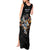 Custom Rugby Southern Hemisphere Tank Maxi Dress Argentina AUNZ South Africa Mascot Black - Polynesian Pride