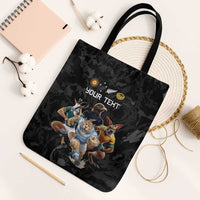 Custom Rugby Southern Hemisphere Tote Bag Argentina AUNZ South Africa Mascot Black - Polynesian Pride