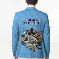 Custom Rugby Southern Hemisphere Blazer Argentina AUNZ South Africa Mascot Blue LT9 - Polynesian Pride