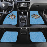 Custom Rugby Southern Hemisphere Car Mats Argentina AUNZ South Africa Mascot Blue LT9 Set 4pcs Blue - Polynesian Pride