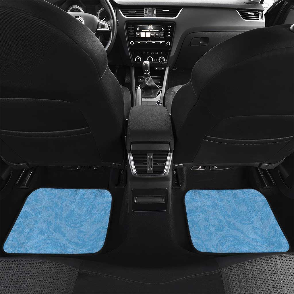 Custom Rugby Southern Hemisphere Car Mats Argentina AUNZ South Africa Mascot Blue LT9 Set 2pcs - Back Blue - Polynesian Pride