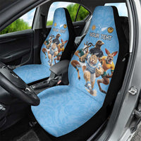 Custom Rugby Southern Hemisphere Car Seat Cover Argentina AUNZ South Africa Mascot Blue - Polynesian Pride