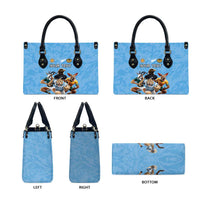 Custom Rugby Southern Hemisphere Leather Bag Argentina AUNZ South Africa Mascot Blue - Polynesian Pride