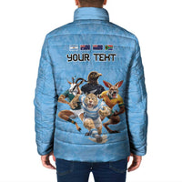 Custom Rugby Southern Hemisphere Padded Jacket Argentina AUNZ South Africa Mascot Blue LT9 - Polynesian Pride